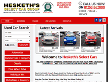 Tablet Screenshot of heskethcars.co.uk